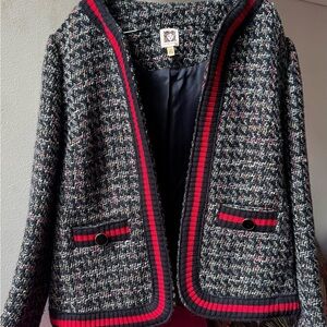 Anne Klein Multicolor Tweed Jacket
